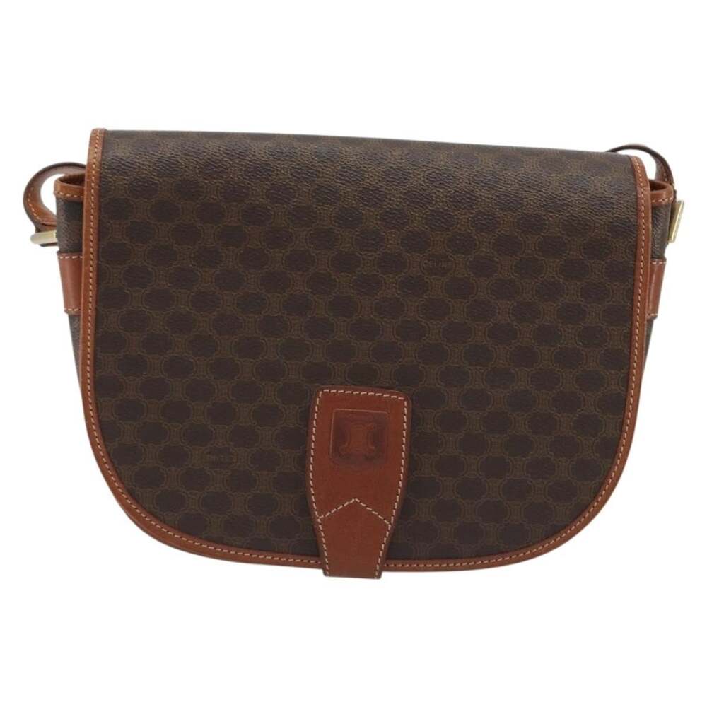 Celine Macadam Shoulder Bag Brown